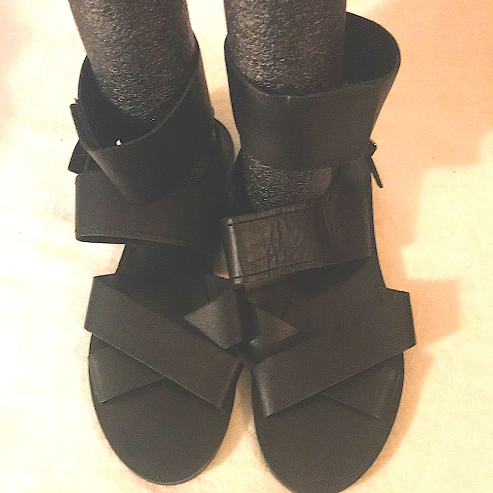 Zara Basic Collection Black Sandals - image 1
